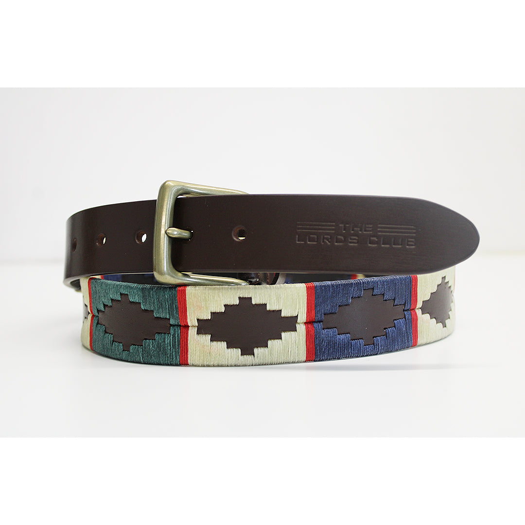 Polo Belt - Green/Beige/Navy