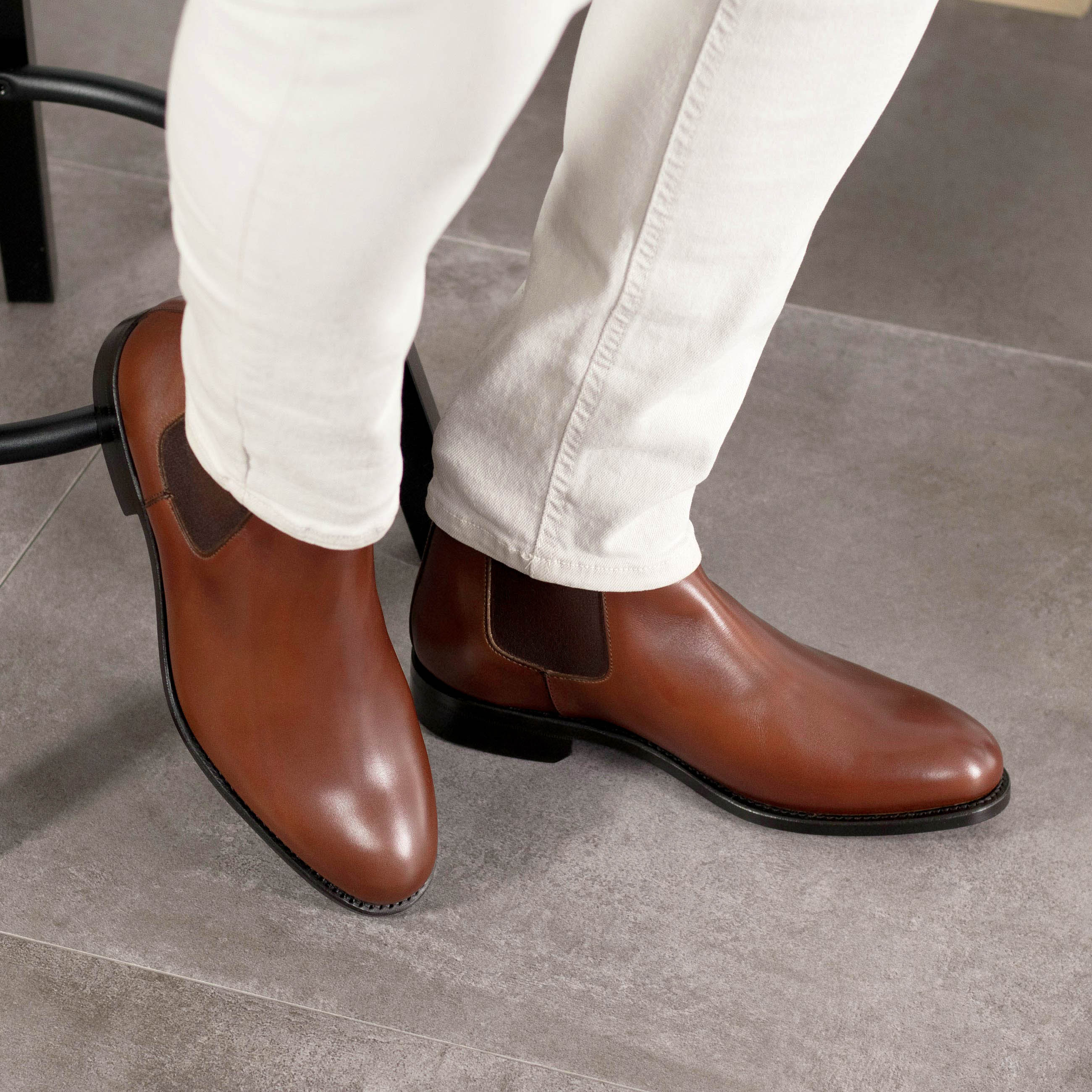 Lords Club Chelsea Boots - Saddle Brown Luxe Calf