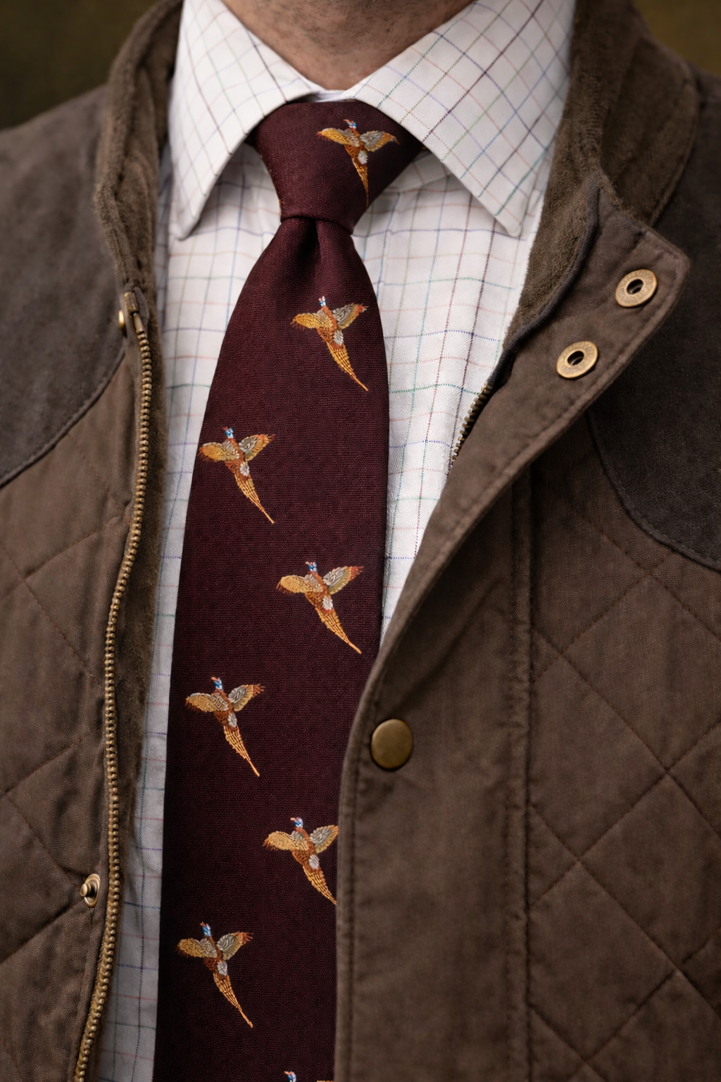 Burgundy Pheasant Tie