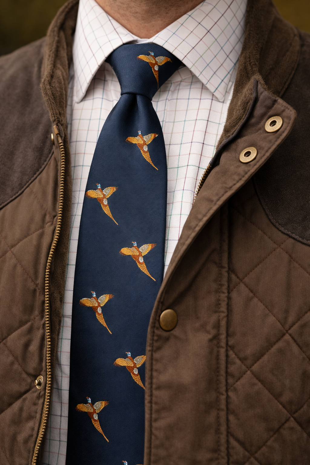 Navy Pheasant Tie