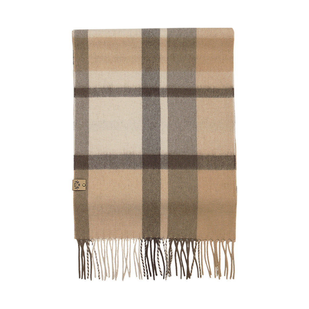 100% Lambswool Scarf - Beige