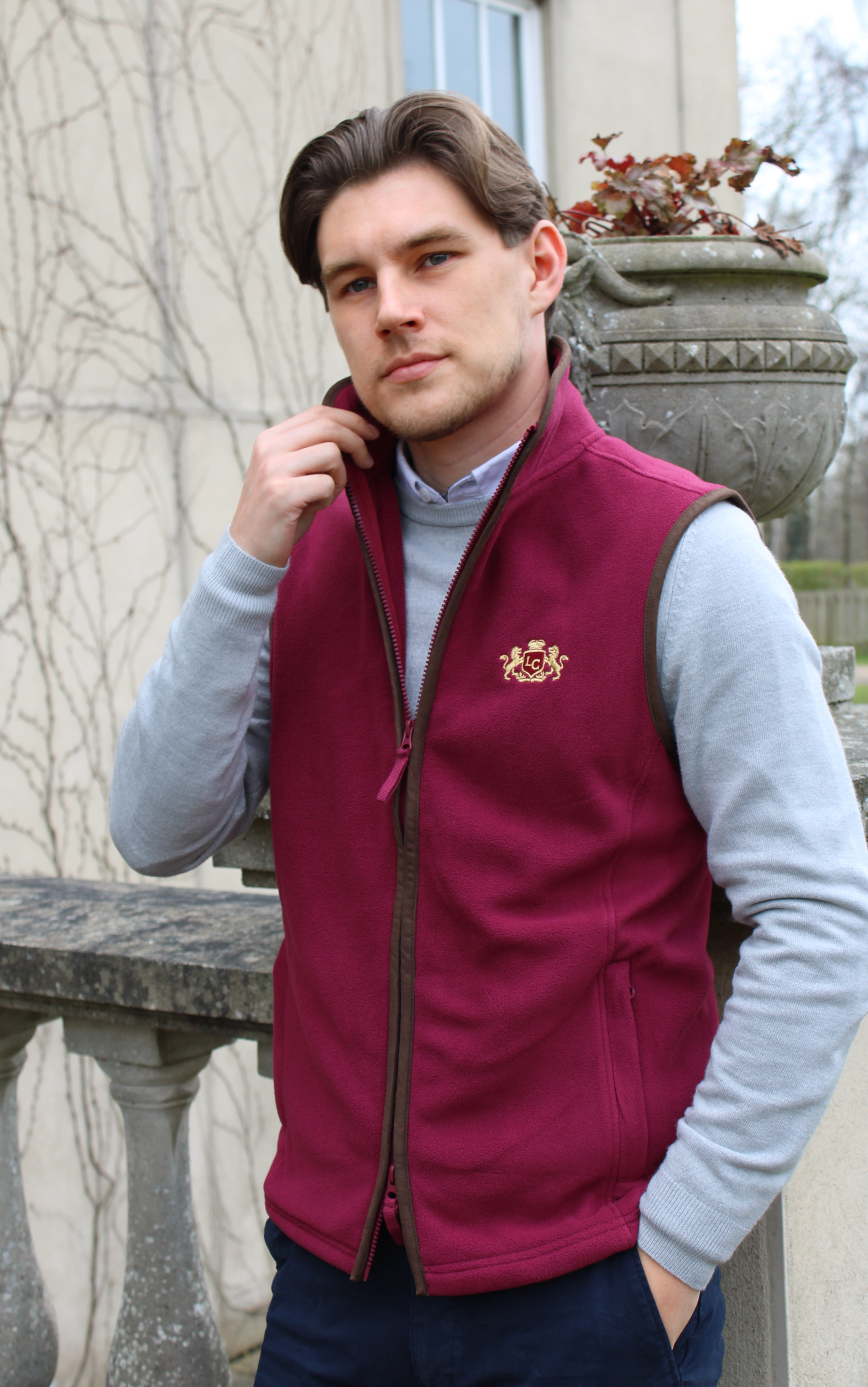 Country Club Gilet -  Wine Red