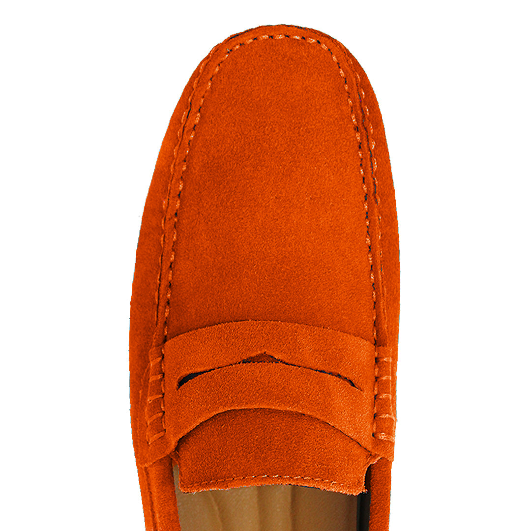 Lord London Penny Loafers - Tiger Orange