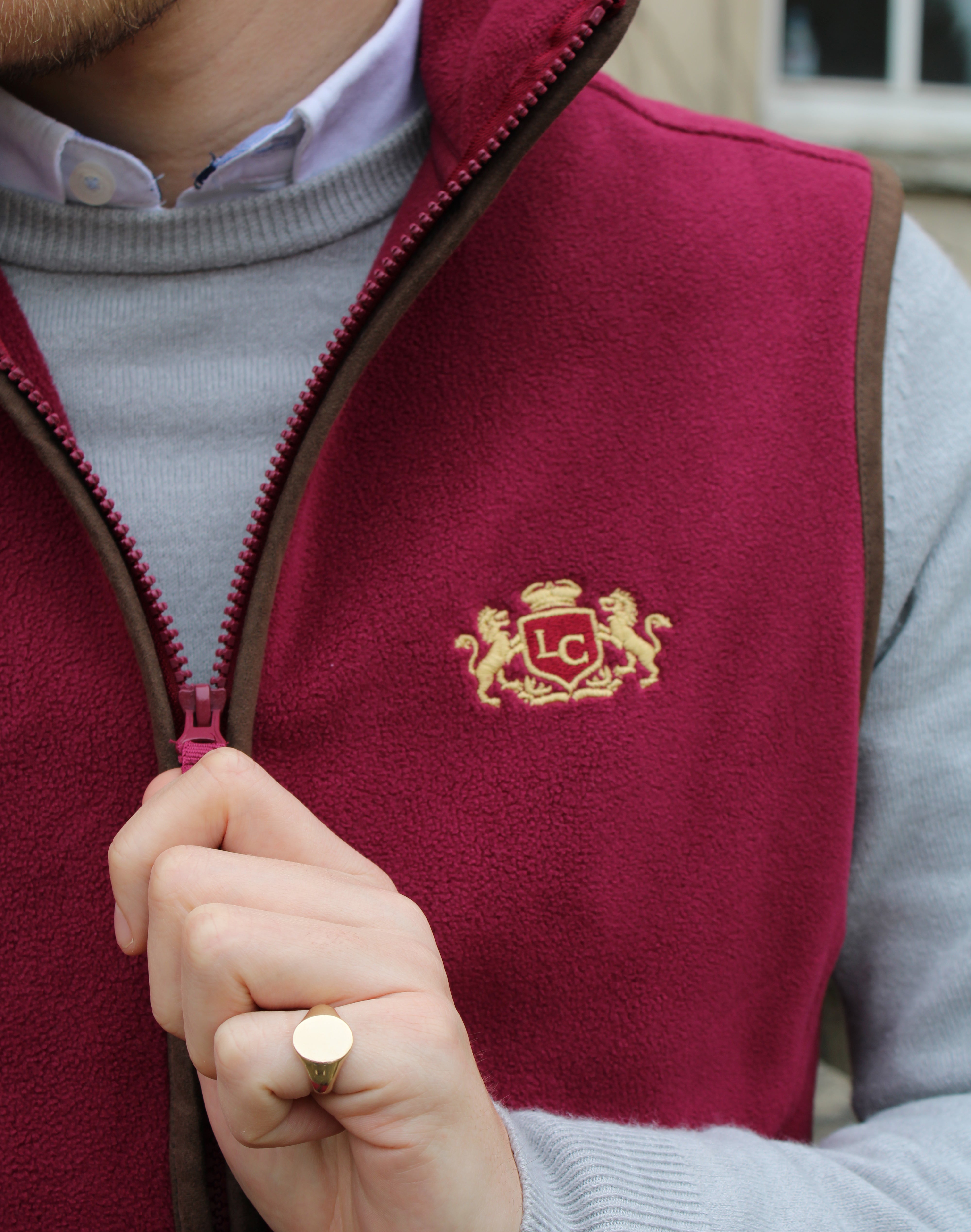 Country Club Gilet -  Wine Red